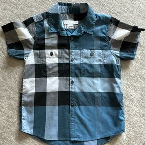 Boys Burberry Short Sleeve Button Up